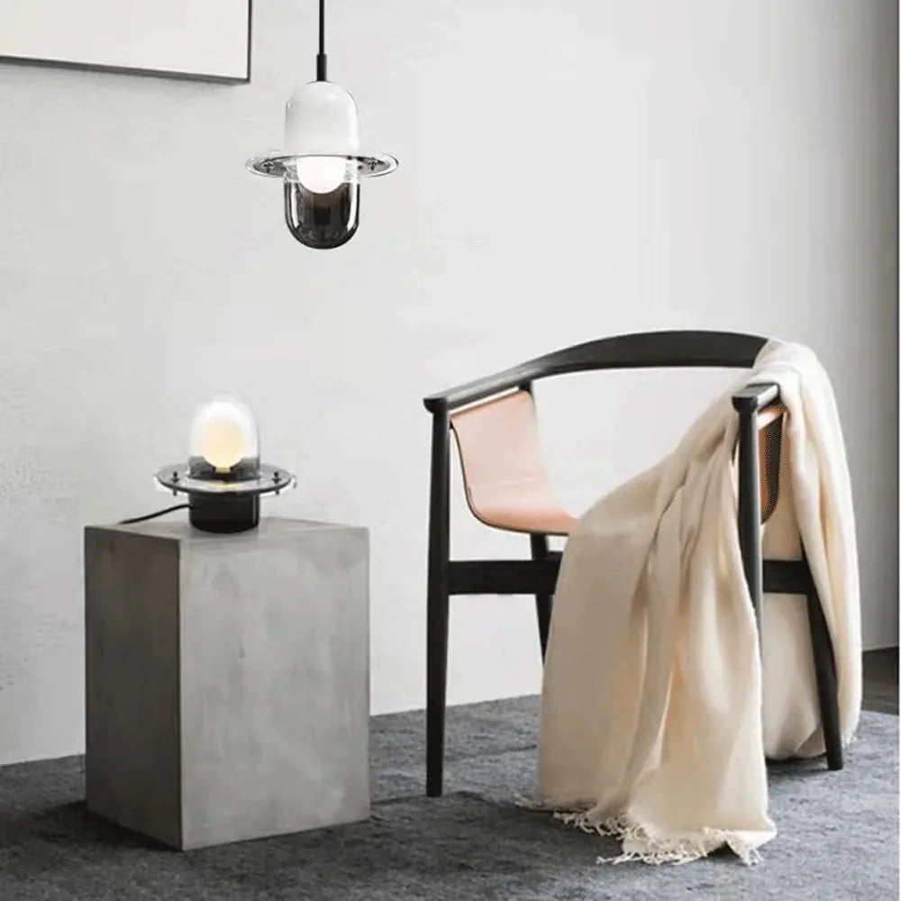 Audara-Modern Scandinavian Living Room Bedroom Bedside Desk Light Stylish Creative Glass Desk Lamp Sample Room Backdrop Office Table Lamp Restaurant Hotel Front Desk Lighting Fixture