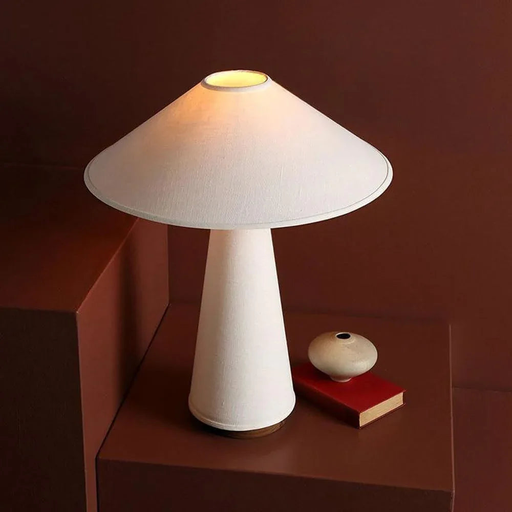 Audara-American Handmade Hotel Room Desk Light Warm French White Fabric Desk Lamp Children's Room Bedroom Bedside Table Lamp Office Coffee Shop Farmhouse B&B Villa Lighting Fixture