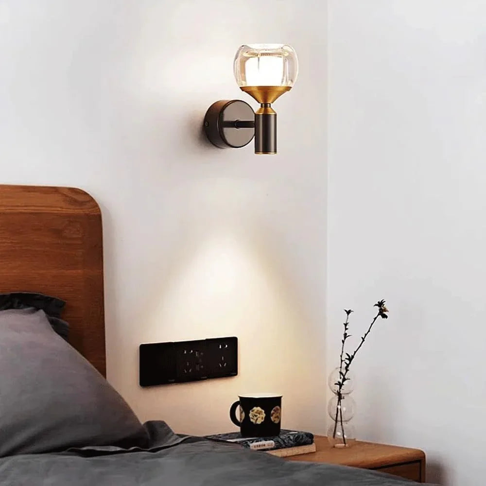 Audara-Modern Light Luxury Wall Lamp G Personality Bedroom Bedside Wall Lights Simple Entryway Corridor Decorative Sconces Scandinavian Fashion Metal Art Mounted Lighting Fixture