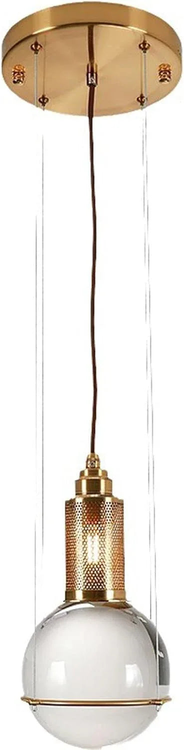 Audara-Crystal Pendant Light, 6-inch Diameter, Traditional Bulb Shape, Modern Minimalist Bohemian Style Decorative Light Fixture, Suitable For Various Spaces Such As Bedrooms, Hotel Entryways, And Caf