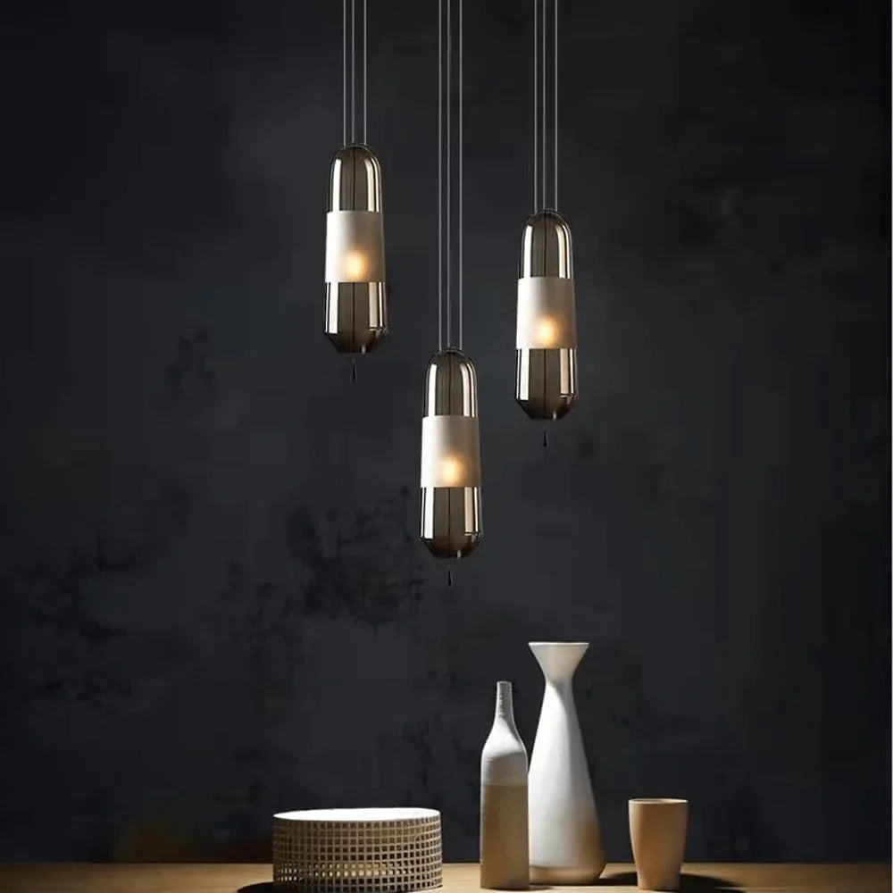 Audara-5-inch Minimalist French-Style Crystal Pendant Light, Suitable for Multiple Scenarios Including Bedroom, Bedside, Hotel, Entryway, and Kitchen Island. Modern Bohemian Style.
