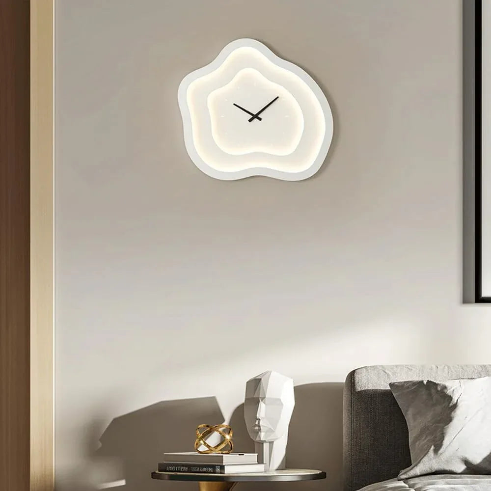 Audara-Modern Simple Clock Wall Lamp Children's Room Creative Background Wall Lights Cartoon Eye Protection Decorative Sconces Aisle Corridor Stairs Mounted Lighting Fixture