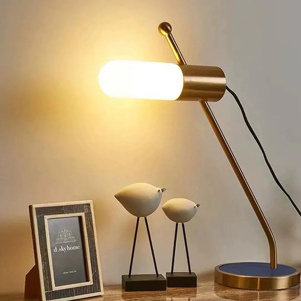 Audara-Modern Simple Study Room Model Room Background Wall Desk Light Personalized Creative Single Lamp Glass Desk Lamp B&B Warehouse Office Lighting Fixture Club Mall Hotel Front Desk Table Lamp