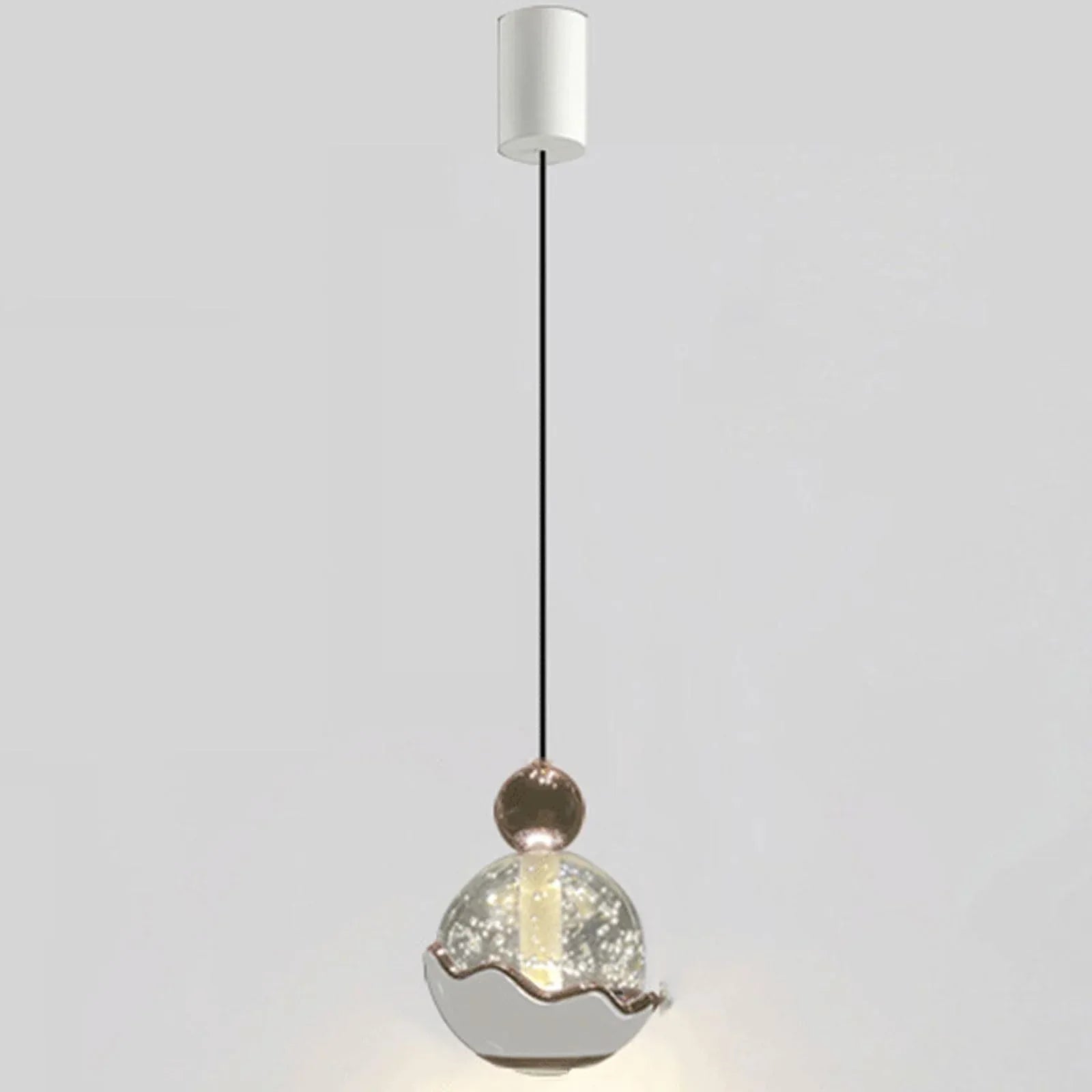 Audara-4-in Crystal Pendant Light, Decorative Lighting Fixture, Bohemian Style, European Minimalist Style, Suitable for Bedrooms, Hotel Entryways, Kitchen Islands, and Other Scenarios. B