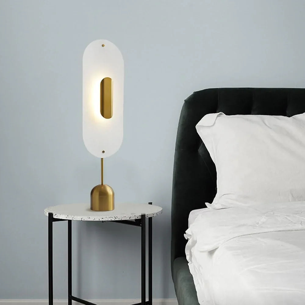 Audara-Scandinavian Simple Bedroom Study Desk Light Art Creative Acrylic Metal Desk Lamp Mall Front Desk Coffee Shop Restaurant Decoration Lighting Fixture Office Apartment Living Room Table Lamp