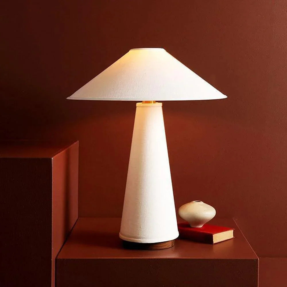Audara-American Handmade Hotel Room Desk Light Warm French White Fabric Desk Lamp Children's Room Bedroom Bedside Table Lamp Office Coffee Shop Farmhouse B&B Villa Lighting Fixture
