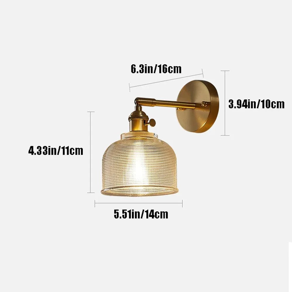 Audara-Japanese Bedroom Bedside Wall Lamp Fresh Simple Background Wall Lights Creative Personalized Glass Sconces American Industrial Style Decoration Mounted Lighting Fixture