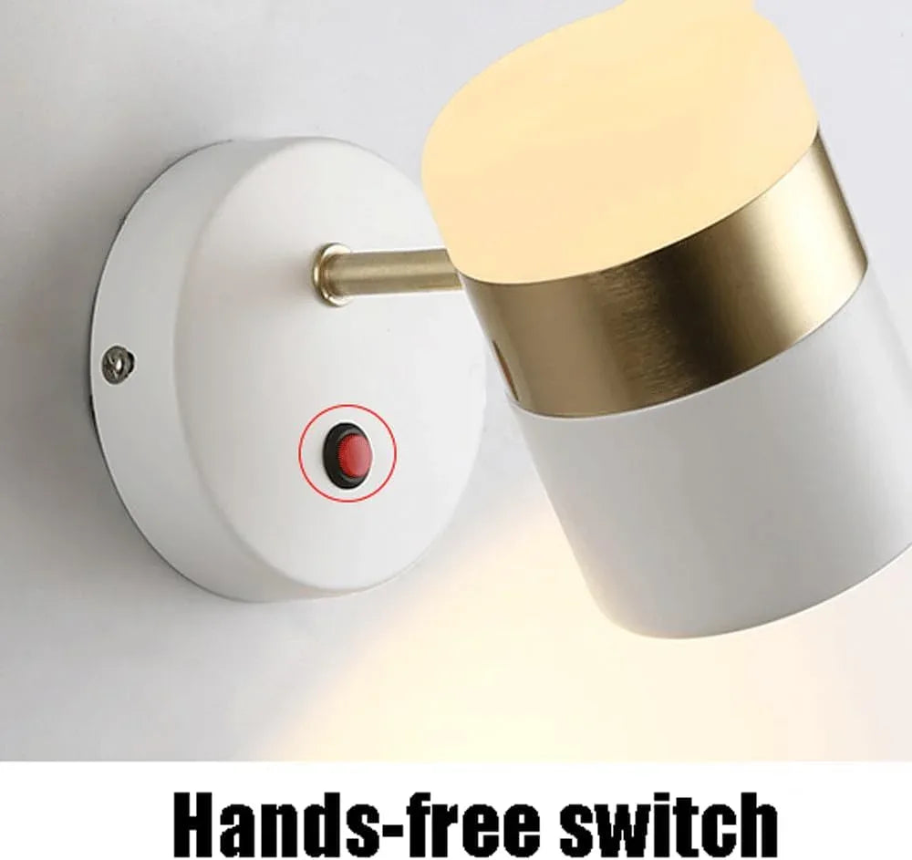 Audara-Designer Living Room Study Wall Lamp Bedroom Bedside Reading Wall Lights Rotatable Simple LED Sconces Scandinavian Creative Art Mounted Lighting Fixture