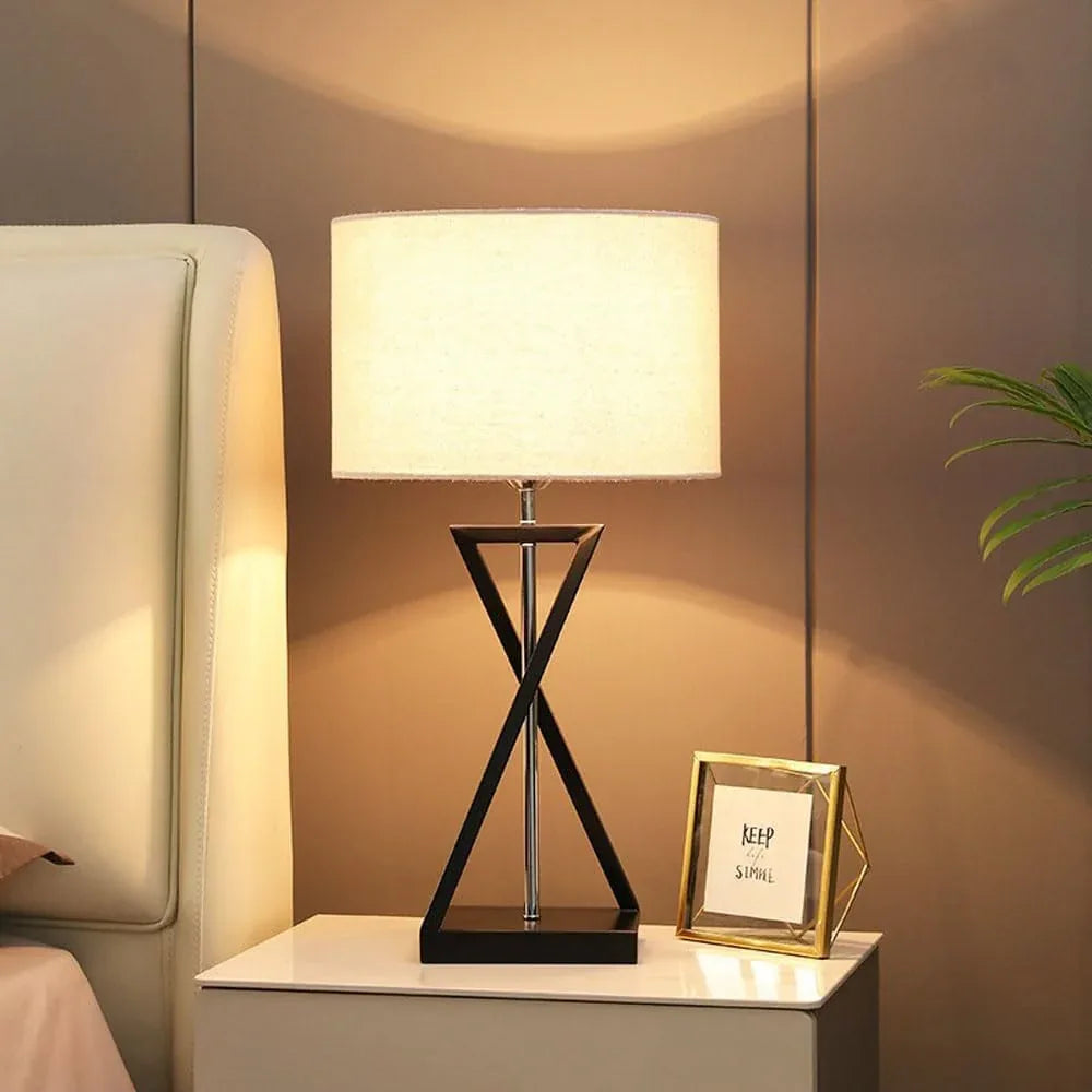 Audara-Simple Luxury Office Study Room Living Room Desk Light Bedroom Bedside Dormitory Desk Lamp Modern Scandinavian Fabric Metal Table Lamp Villa Restaurant B&B Hotel Front Desk Lighting Fixture