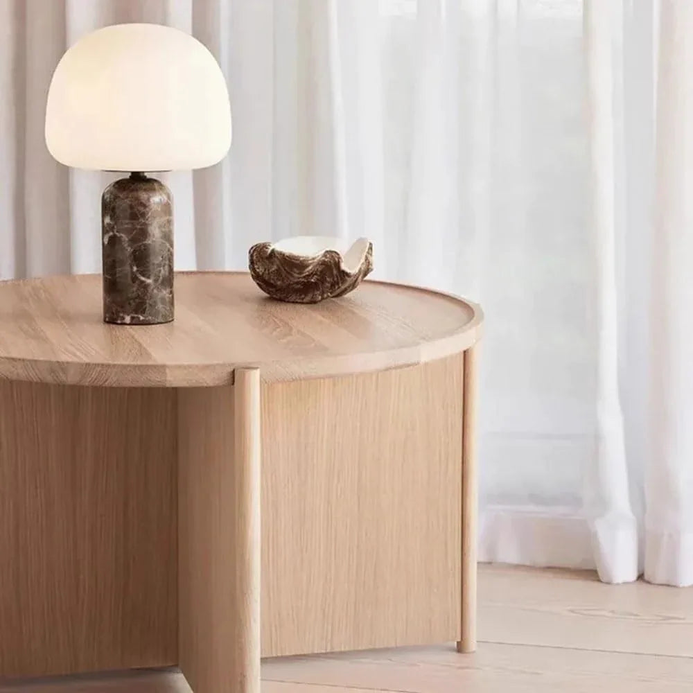 Audara-Natural Marble Desk Light Warm White Shade Bedroom Bedside Desk Lamp H13” Dormitory Office Restaurant Decoration Table Lamp Hotel Room Bar Lighting Fixture