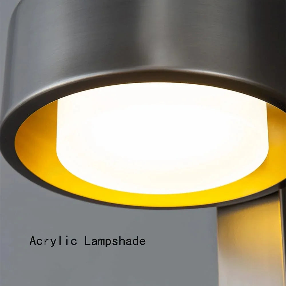 Audara-Postmodern Full Copper LED Wall Lamp Scandinavian Creative Background Wall Lights Simple Bedroom Bedside Sconces Hotel Corridor Corner Mounted Lighting Fixture