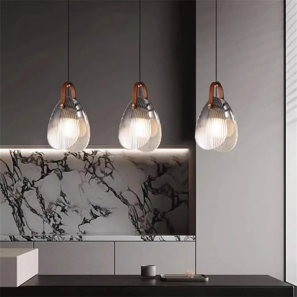 Audara-Crystal Pendant Light, 5.5in, European Modern Minimalist Style, Double Bulb, Suitable For Installation In Various Spaces Such As Bedrooms, Hotels, Restaurants, Entryways, Cafes, And Kitchen Isl