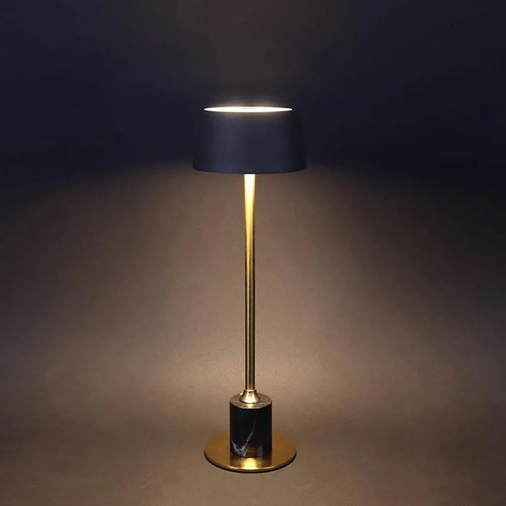 Audara-Marble Desk Light for Bedroom and Reading Creative Desk Lamp Fabric and Wood Ideal Table Lamp for Restaurants Hotels Cottages and Villas Versatile Lighting Fixture Rechargeable