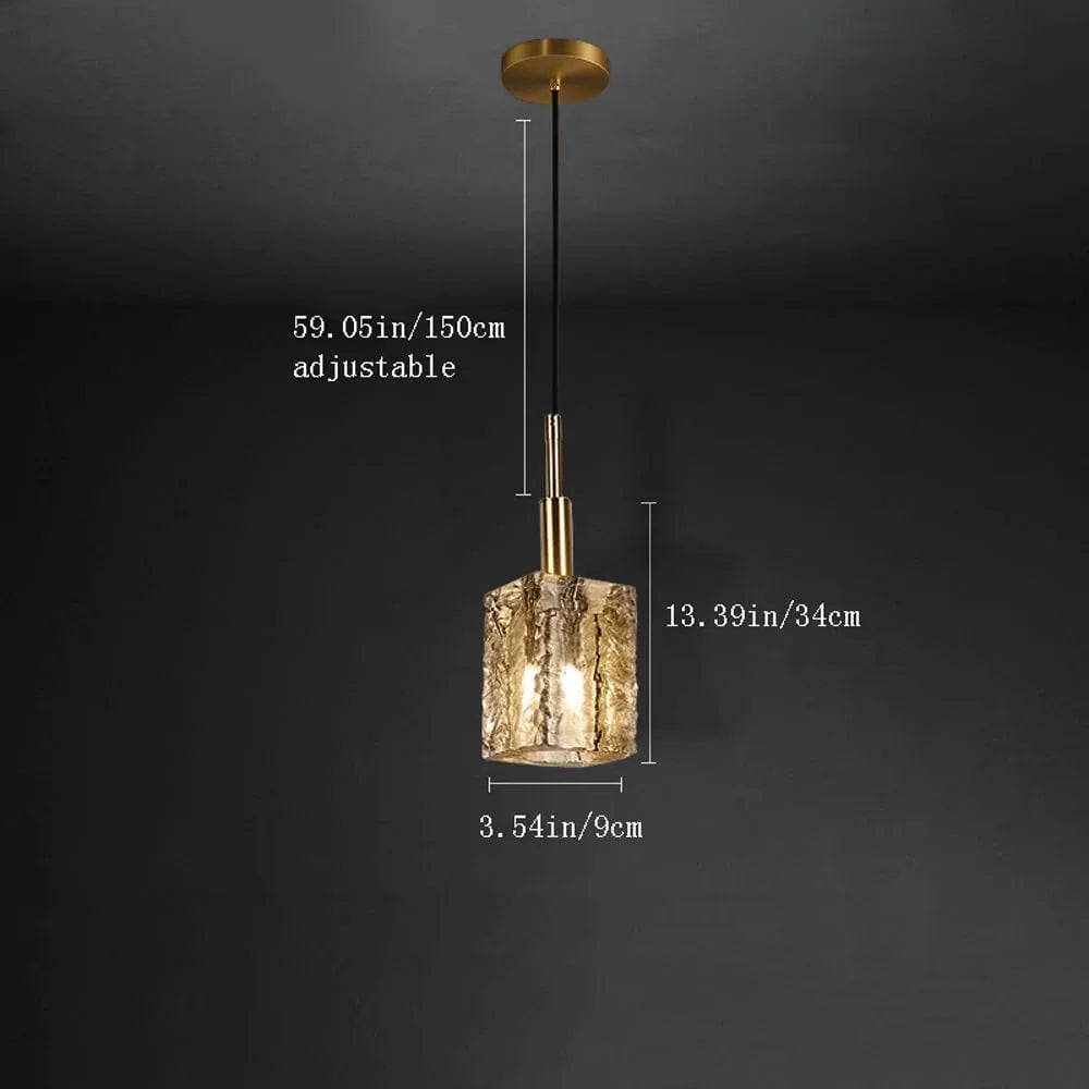 Audara-Crystal Pendant Light, 3.5in, European Modern Minimalist Style, Suitable for Installation in Various Spaces Such As Bedrooms, Hotels, Restaurant Entryways, Cafes, and Kitchen Islands.