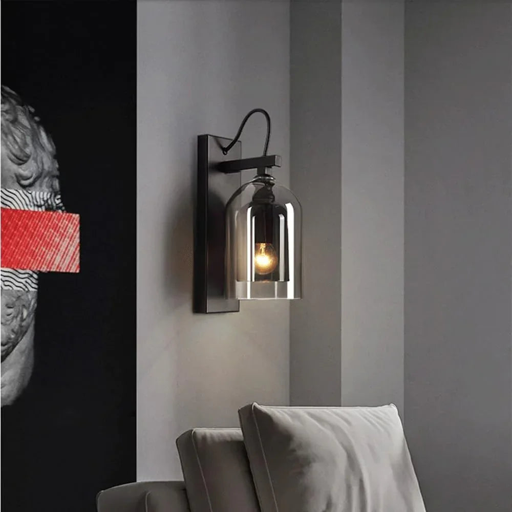 Audara-Scandinavian Bedroom Bedside Wall Lamp Creative B&B Hotel Wall Lights Designer Living Room Background Wall Sconces Light Luxury Simple Glass Mounted Lighting Fixture