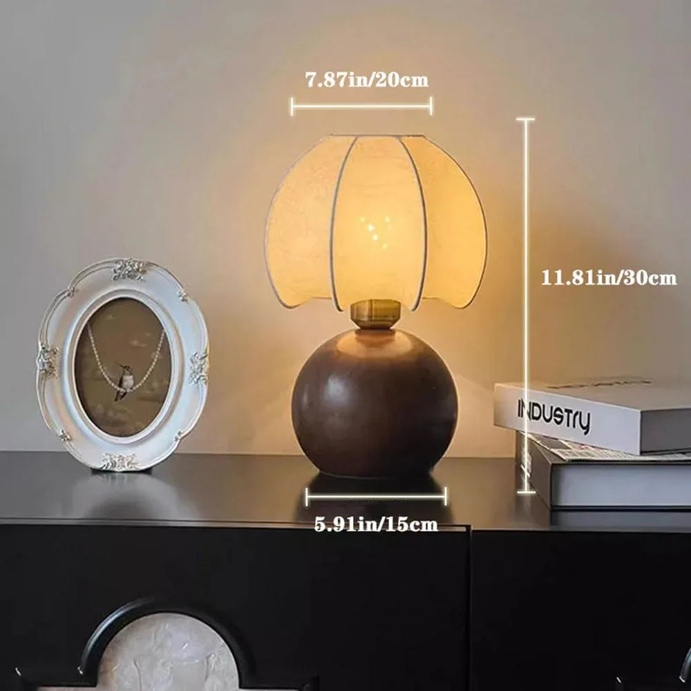 Audara-French Vintage Living Room Study Wall Cabinet Desk Light Warm Creative Fabric Solid Wood Desk Lamp Office Club Coffee Shop Model Room Table Lamp Villa Mall Front Desk Lighting Fixture