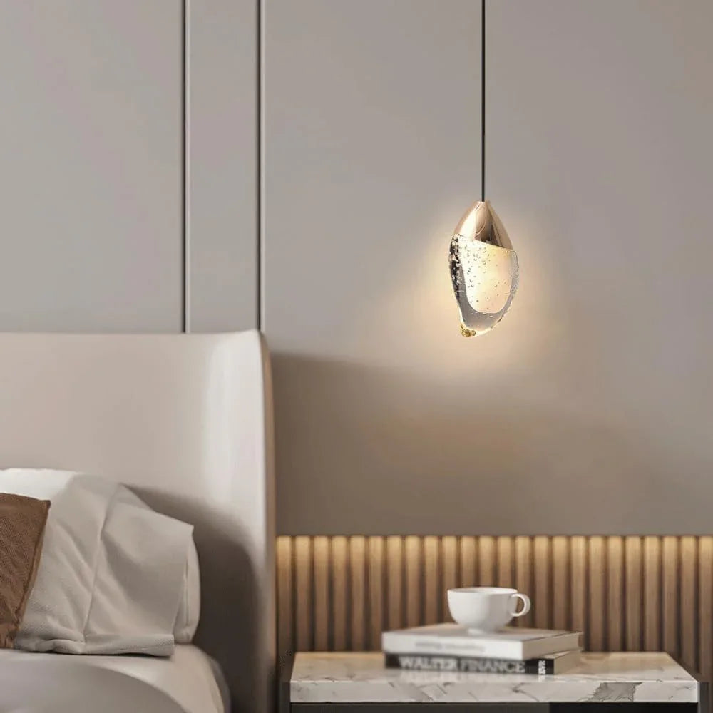 Audara-Small Crystal Pendant Light, Suitable for Bohemian and Modern Minimalist Styles, Ideal for Bedrooms, Hotels, Studies, Living Rooms, Kitchen Islands, Entryways, and Other Spaces.