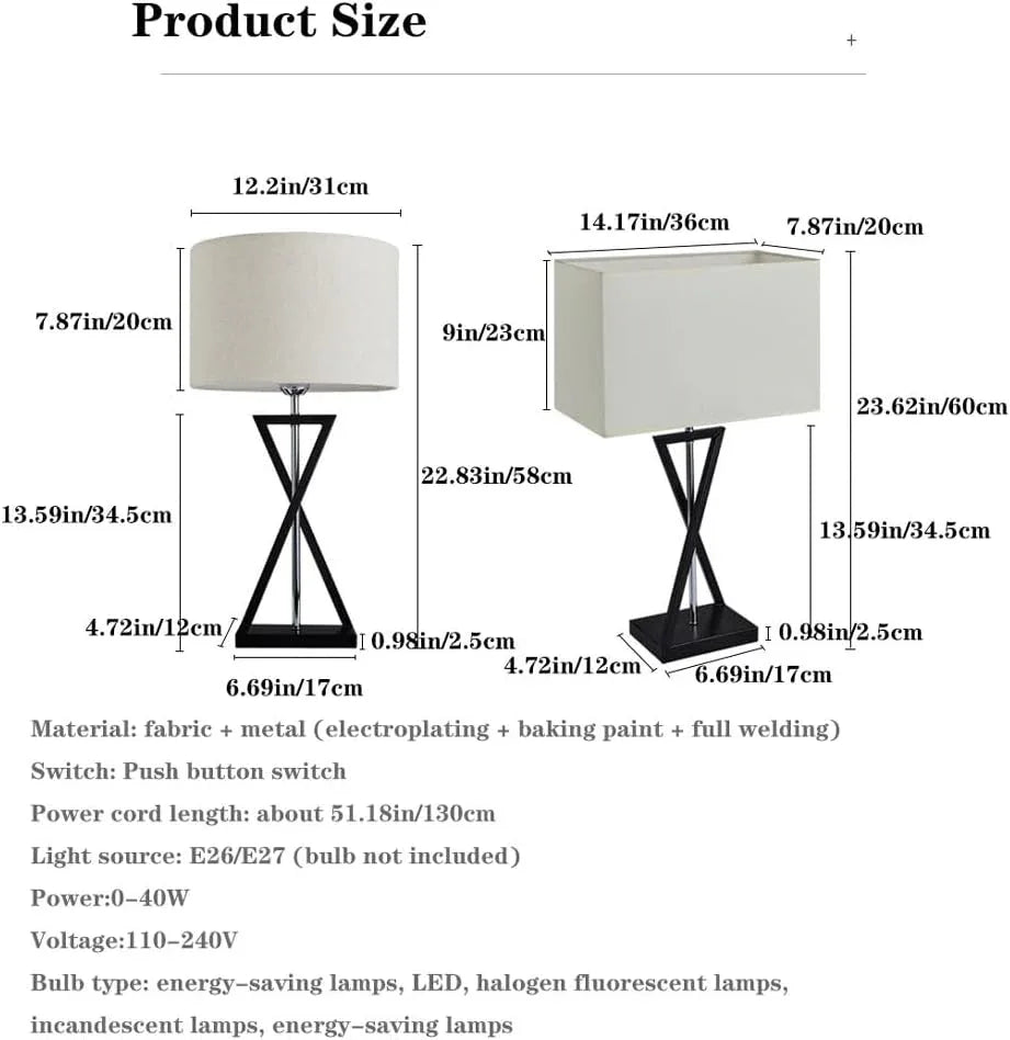 Audara-Simple Luxury Office Study Room Living Room Desk Light Bedroom Bedside Dormitory Desk Lamp Modern Scandinavian Fabric Metal Table Lamp Villa Restaurant B&B Hotel Front Desk Lighting Fixture
