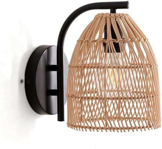 Audara-Japanese Wabi-sabi Wind Wall Lamp Tea Room Restaurant Background Wall Lights New Chinese Zen Simple Sconces B&B Aisle Corridor Rattan Mounted Lighting Fixture