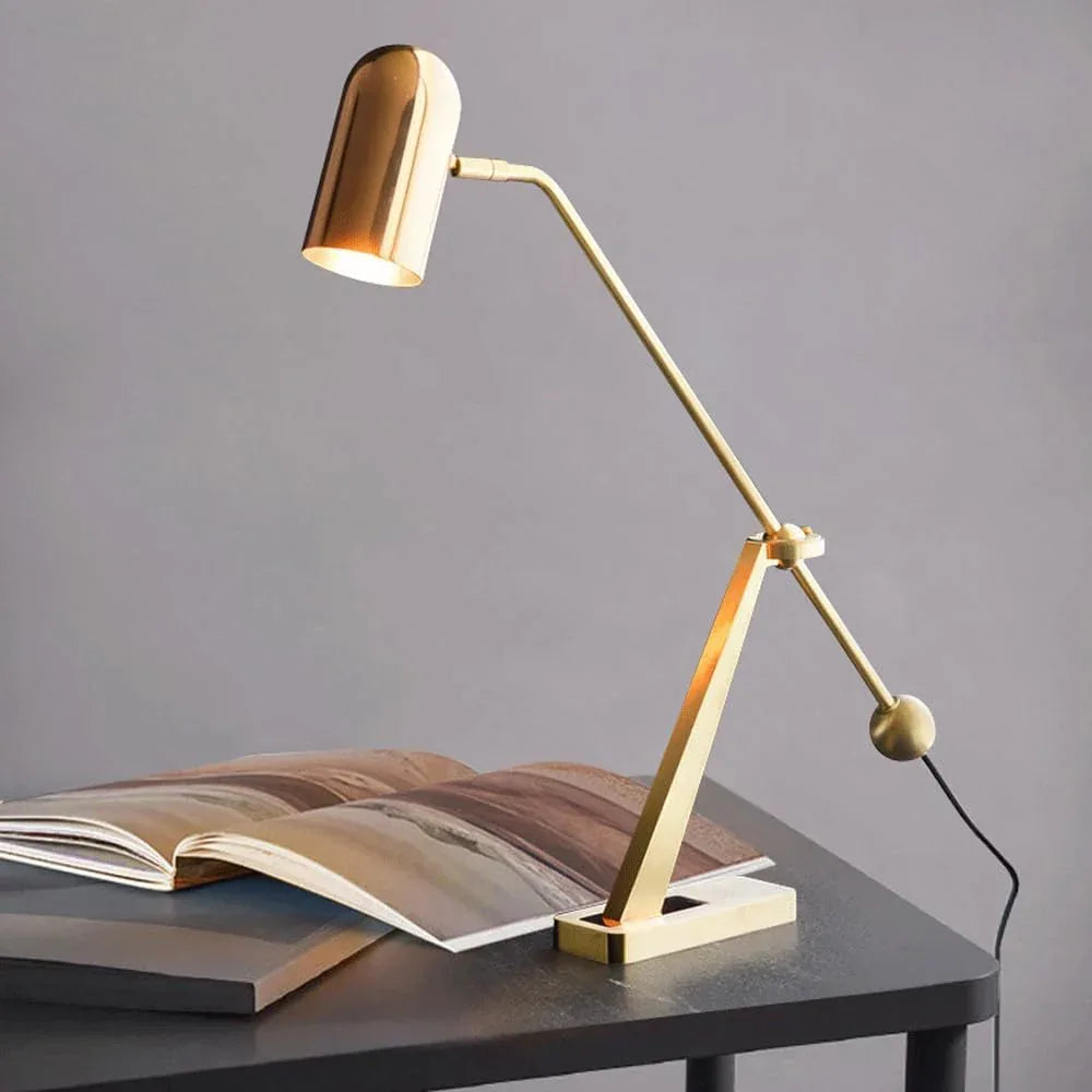 Audara-Scandinavian Simple Showroom Model House Desk Light Adjustable Plating Hardware Office Desk Lamp Workstation Warehouse Study Room Table Lamp Apartment Dormitory Lighting Fixture