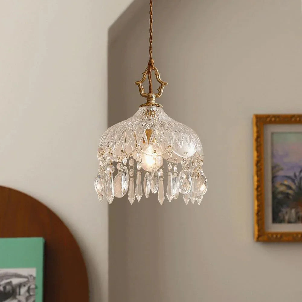 Audara-6-inch Crystal Chandeliers Can Be Installed in Various Spaces Such As Bedrooms, Hotels, and Kitchen Islands. Small Chandelier for Living Room in Minimalist European Style.