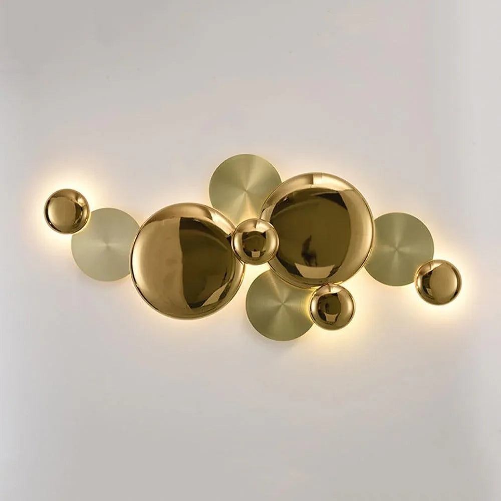 Audara-Nordic Light Luxury Large Aluminum Wall Lamp Modern Simple Villa Living Room Backdrop Wall Lights Luxury Hotel Bedroom Bedside Wall Sconces Suitable For High-end Restaurant Cafe Lighting Fixture