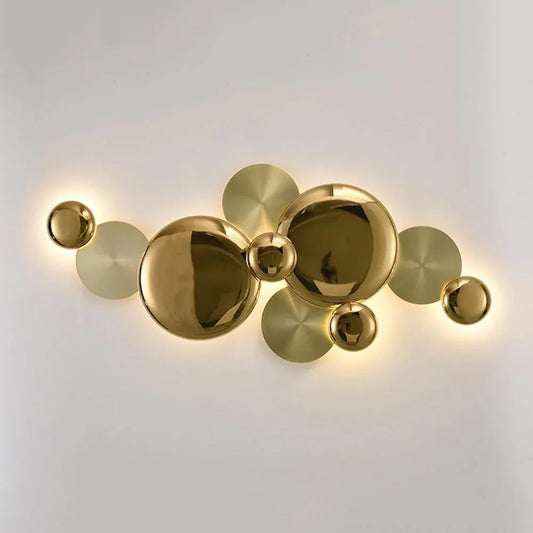 Audara-Nordic Light Luxury Large Aluminum Wall Lamp Modern Simple Villa Living Room Backdrop Wall Lights Luxury Hotel Bedroom Bedside Wall Sconces Suitable For High-end Restaurant Cafe Lighting Fixture