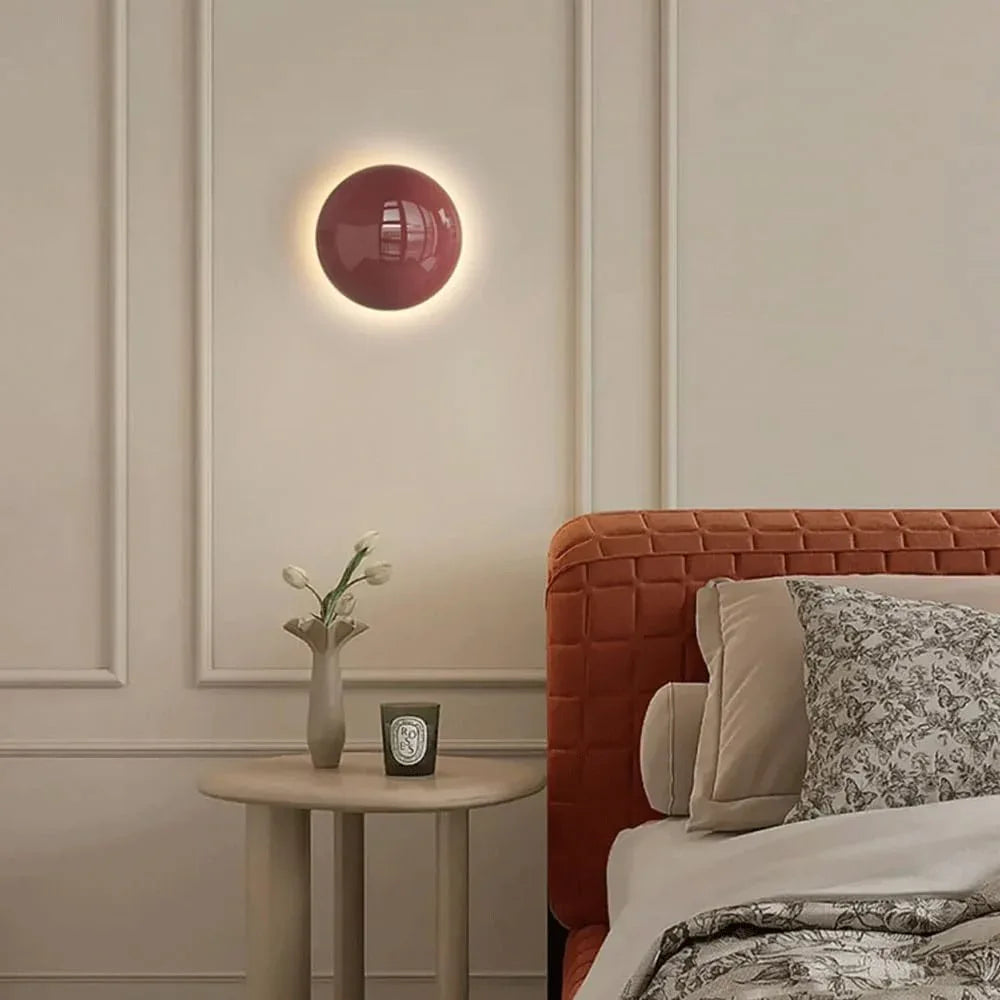 Audara-Modern Simple Bedside Wall Lamp Creative Living Room Background Wall Lights Scandinavian Cream Wind Decoration Sconces Warm Romantic Design Art Mounted Lighting Fixture