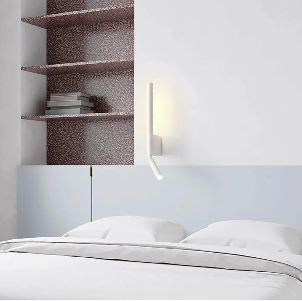 Audara-Scandinavian Minimalist Wall Lamp Bedroom Bedside Wall Lights Modern Stylish Reading Sconces with Switch Rotatable Mounted Lighting Fixture