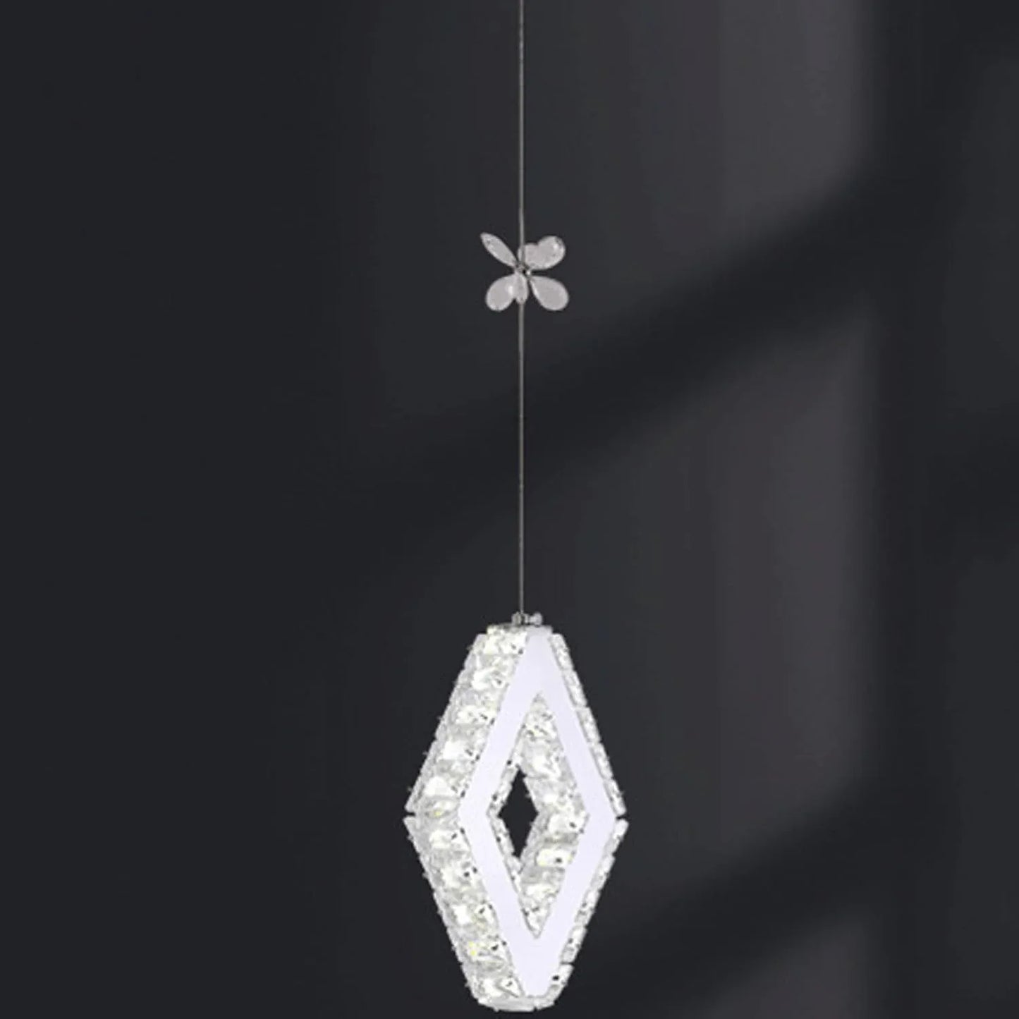 Audara-Crystal Pendant Light, 5-inch, Creative Decorative Lamp. Suitable for Modern, Minimalist, Bohemian, and European Styles. Ideal for Bedrooms, Hotel Rooms, Kitchens, Islands, Entryways, Etc.