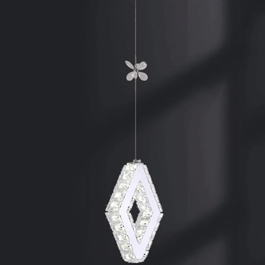 Audara-Crystal Pendant Light, 5-inch, Creative Decorative Lamp. Suitable for Modern, Minimalist, Bohemian, and European Styles. Ideal for Bedrooms, Hotel Rooms, Kitchens, Islands, Entryways, Etc.