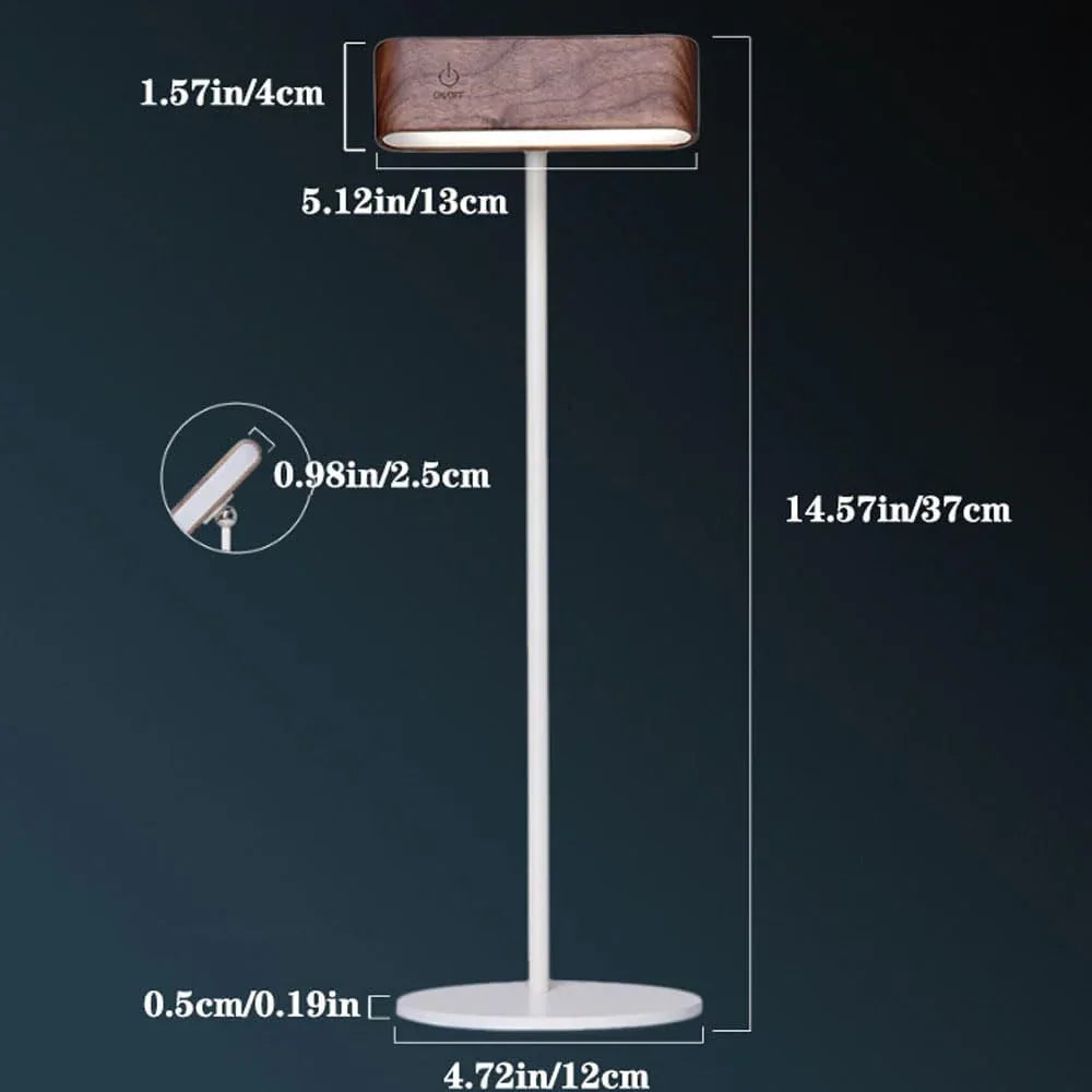 Audara-Minimalist Magnetic Adjustable Angle Solid Wood Desk Light Creative Rechargeable Handheld Small Wall Lamp Desk Lamp Dorm Room Dorm Room Bedroom Bed Small Table Lamp Restaurant Lighting Fixture