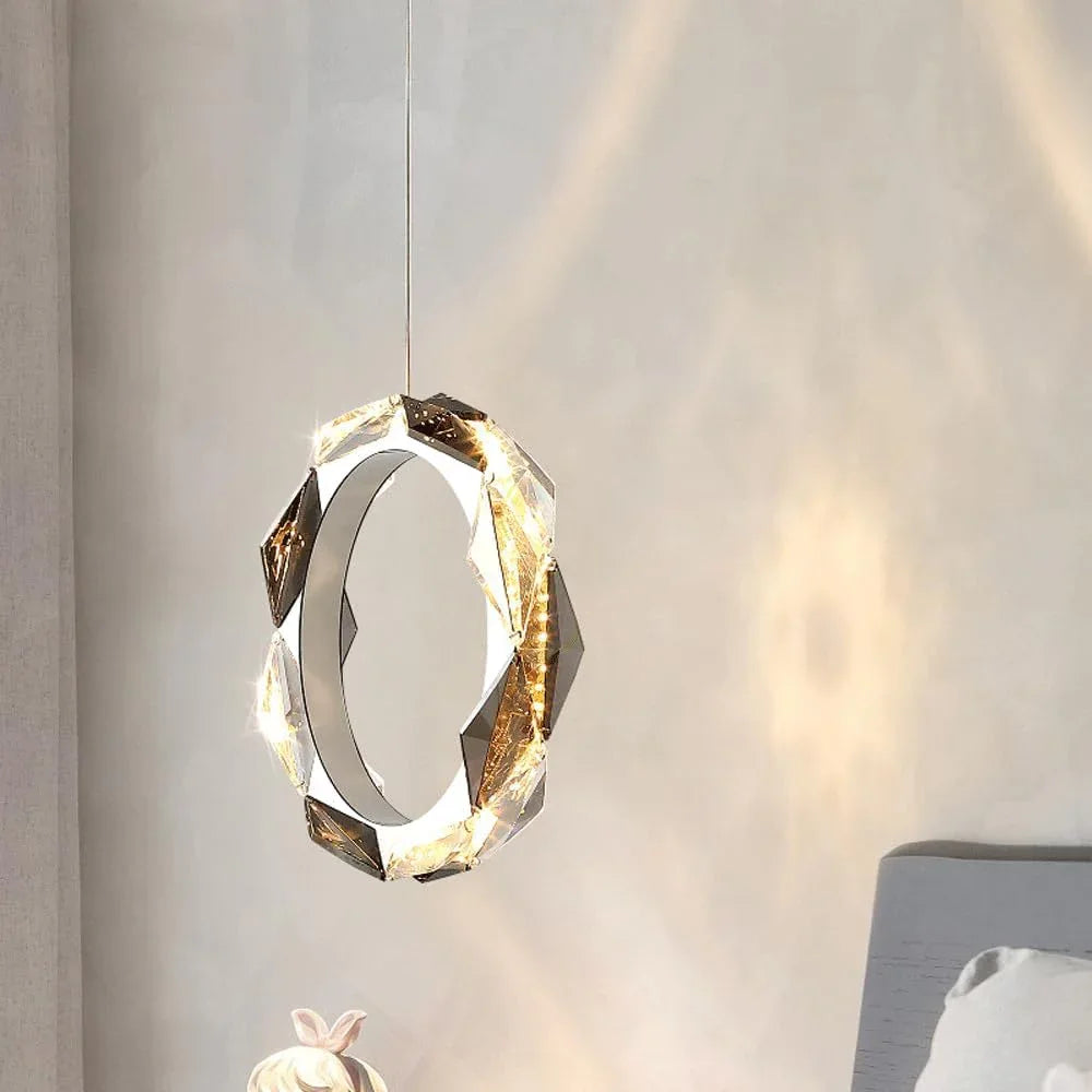 Audara-10-inch Circular Pendant Light, Bohemian Style, European Minimalist Style, Suitable for Various Ceiling Lighting Scenarios Such As Bedrooms, Hotel Rooms, Entryways, Kitchen Islands, Etc.