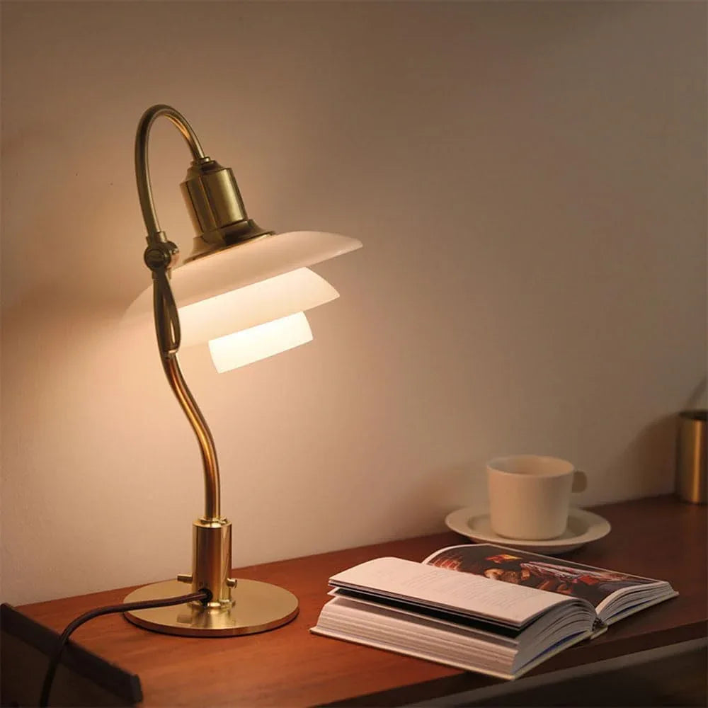 Audara-Classic Creative Bedroom Study Desk Light Luxury High-end Metal Desk Lamp Office Apartment Restaurant Table Lamp Farmhouse Villa Library Hotel Room Mall Front Desk Lighting Fixture