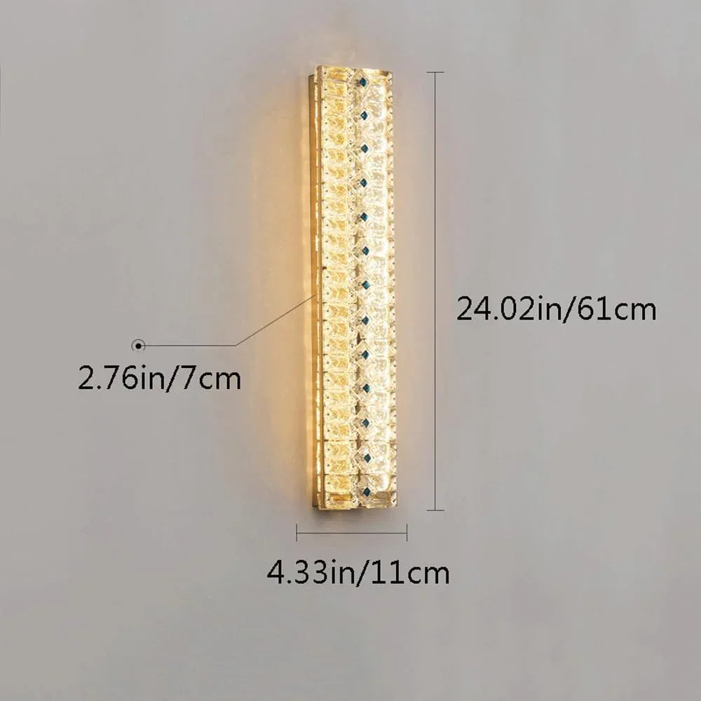 Audara-Modern Minimalist Wall Lamp Bedroom Bedside Ambience Sense Wall Lights Italian Light Luxury Crystal Sconces Scandinavian Background Wall Living Room Decorative Mounted Lighting Fixture