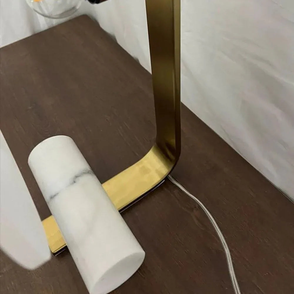 Audara-Scandinavian Simple Model House Designer Desk Light Creative High-end Marble Desk Lamp Mall Hotel Front Desk Showroom Lighting Fixture Bedroom Study Living Room Table Lamp