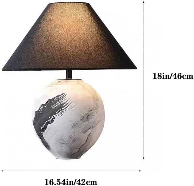 Audara-Wabi-sabi Wind Retro Ceramic Cloth Desk Light Japanese Art Bedroom Bedside Desk Lamp Mall Hotel Front Desk Restaurant Table Lamp Farmhouse Coffee Shop Living Room Office Lighting Fixture
