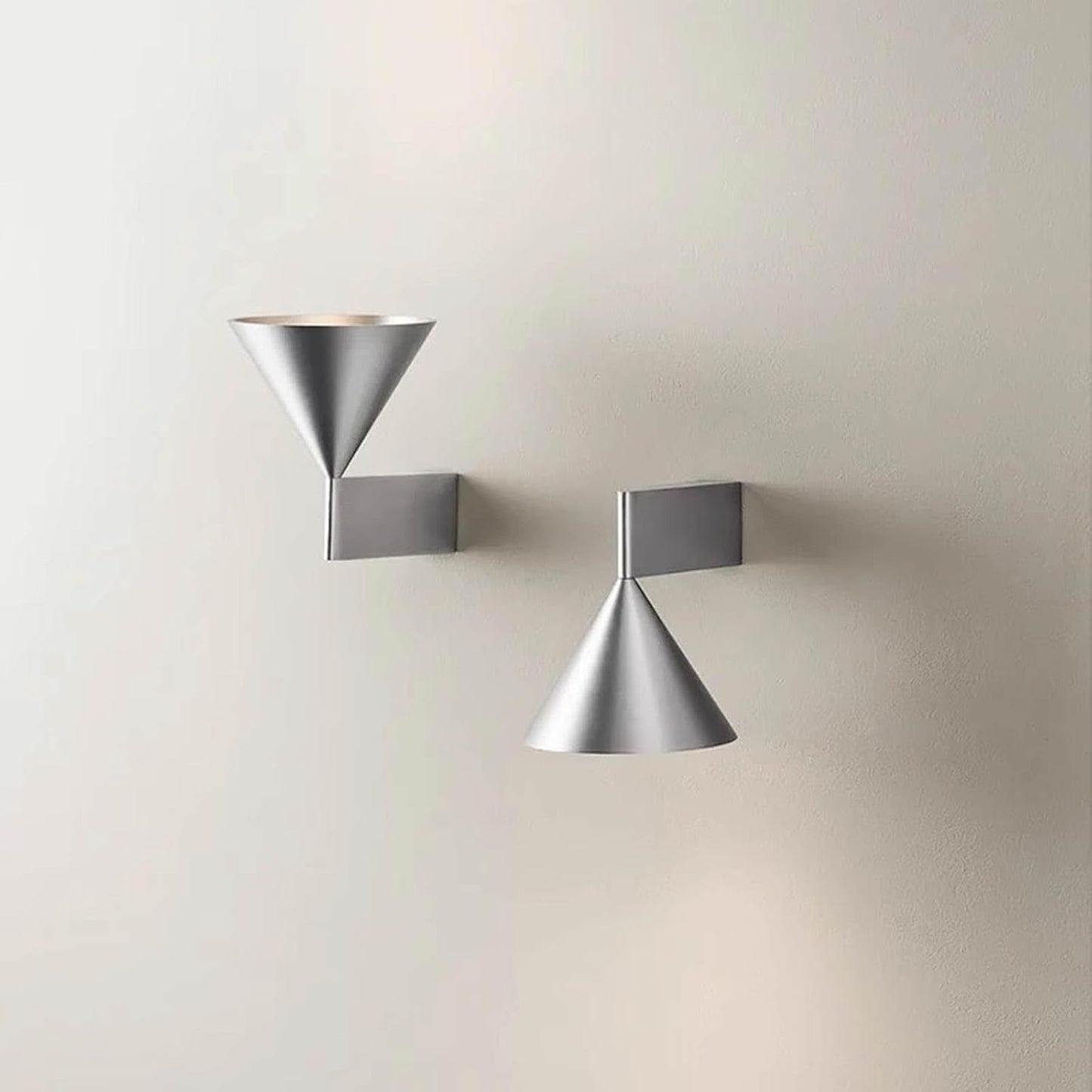 Audara-Sconces Wall Decor Set of 2 Minimalist Bedroom Headboard LED Wall Light Living Room Feature Wall & Hallway Wall Lamp Conical Unique Artistic Wall Light Fixture