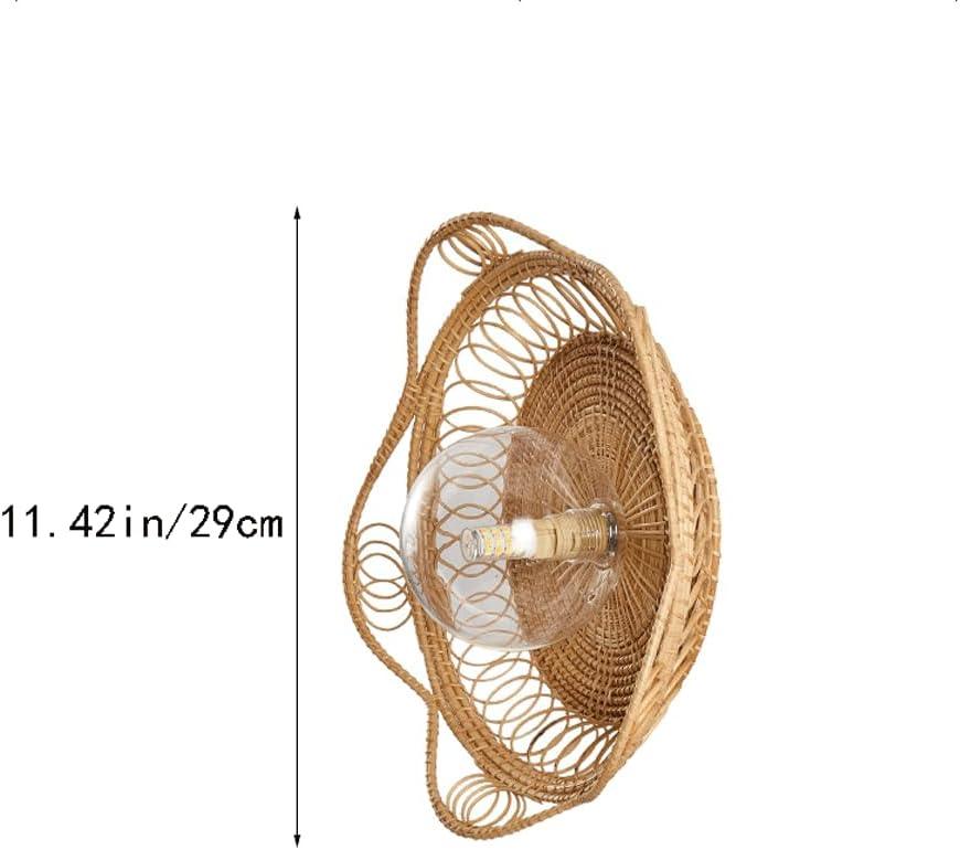Audara-Original Bamboo Woven Wall Lamp Chinese Bamboo Art Simple Wall Lights Japanese Zen Tea Room Restaurant Sconces Hand Woven 11.42in Art Mounted Lighting Fixture