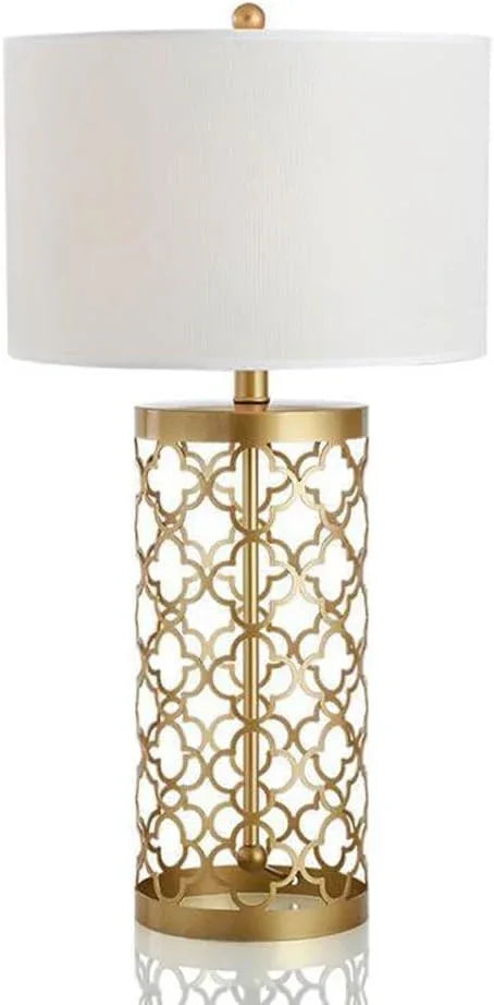Audara-European Retro Metal Fabric Desk Light American Light Luxury Office Tea House Desk Lamp Living Room Study Bedroom Table Lamp Villa Mall Front Desk Club Decoration Lighting Fixture