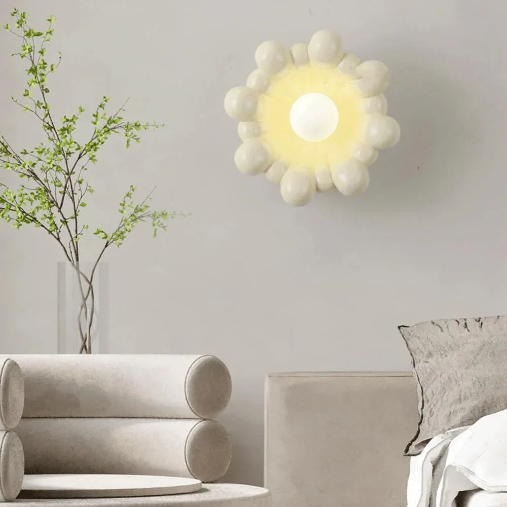 Audara-Scandinavian Cream Style Bedroom Wall Lamp Designer Creative Bed Head Wall Lights Living Room Backdrop Art Sconces Corridor Aisle Simple Decorative Mounted Lighting Fixture