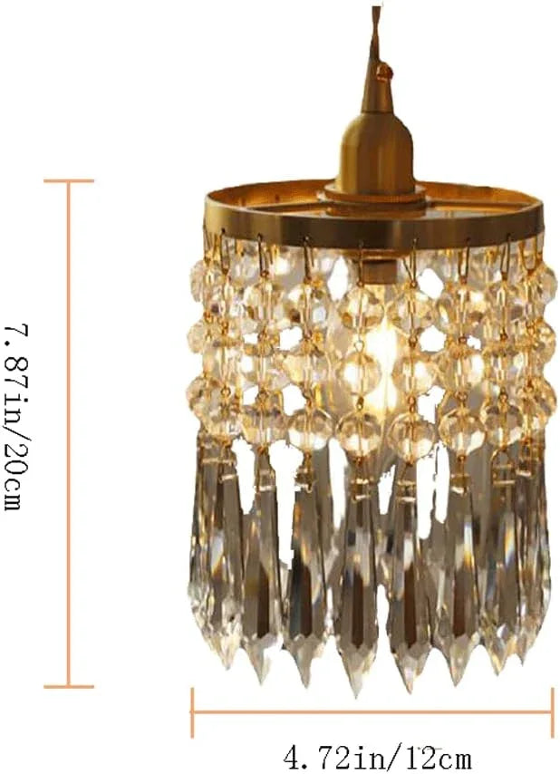 Audara-5-inch Crystal Chandeliers Can Be Installed in Various Spaces Such As Bedrooms, Hotels, and Kitchen Islands. Small Chandelier for Living Room in Minimalist European Style.
