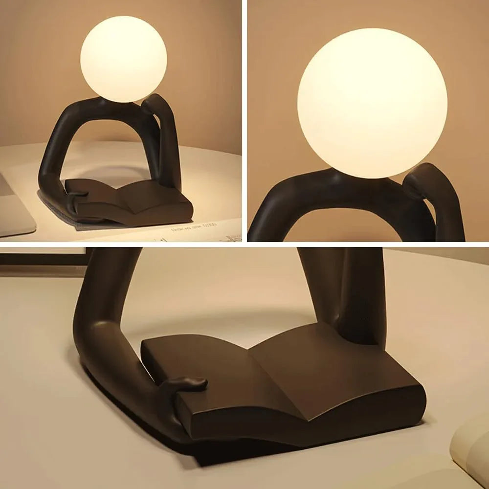 Audara-Modern Simple Reading Character Shape Study Room Bedroom Desk Light Creative Warm Office Villa Decoration Desk Lamp Model Room Hotel Front Desk Table Lamp Cafe Club Lighting Fixture
