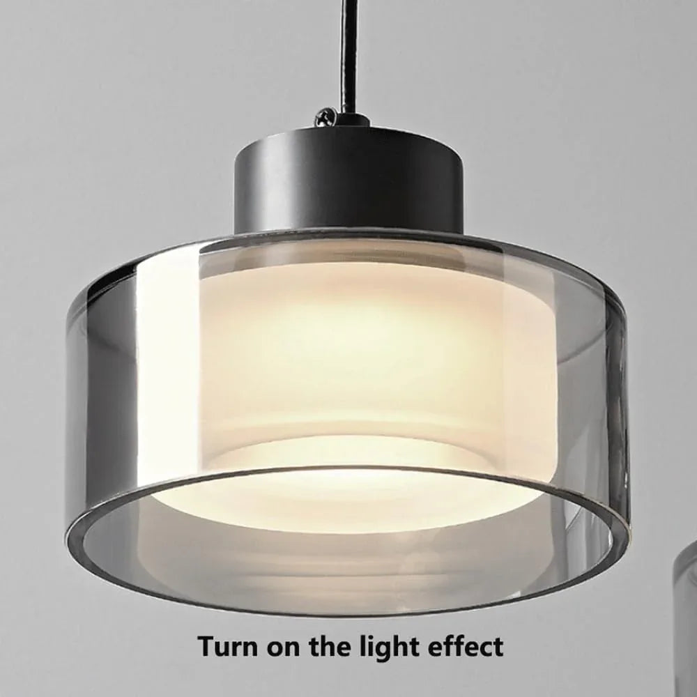 Audara-Italian Minimalist Bedside Pendant Lightled Handmade Creative Copper Bedroom Dressing Room Lighting Fixturese Tri-color Variable Light Glass Bar Chandeliers Scandinavian Hotel Living Room HangingLamp