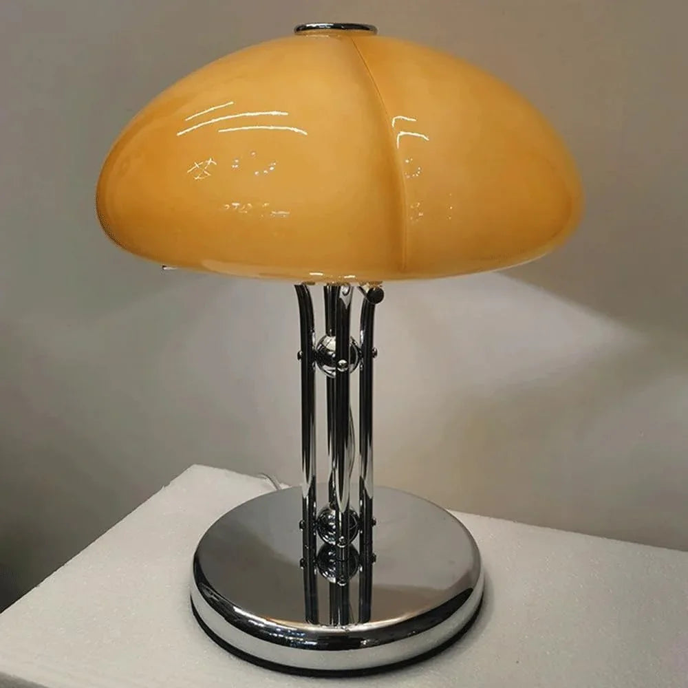 Audara-Modern Simple Living Room Study Desk Light Classic High-end Amber Glass Desk Lamp Bedroom Bedside Table Lamp Apartment Dormitory Makeup Desk Hotel Guest House Lighting Fixture