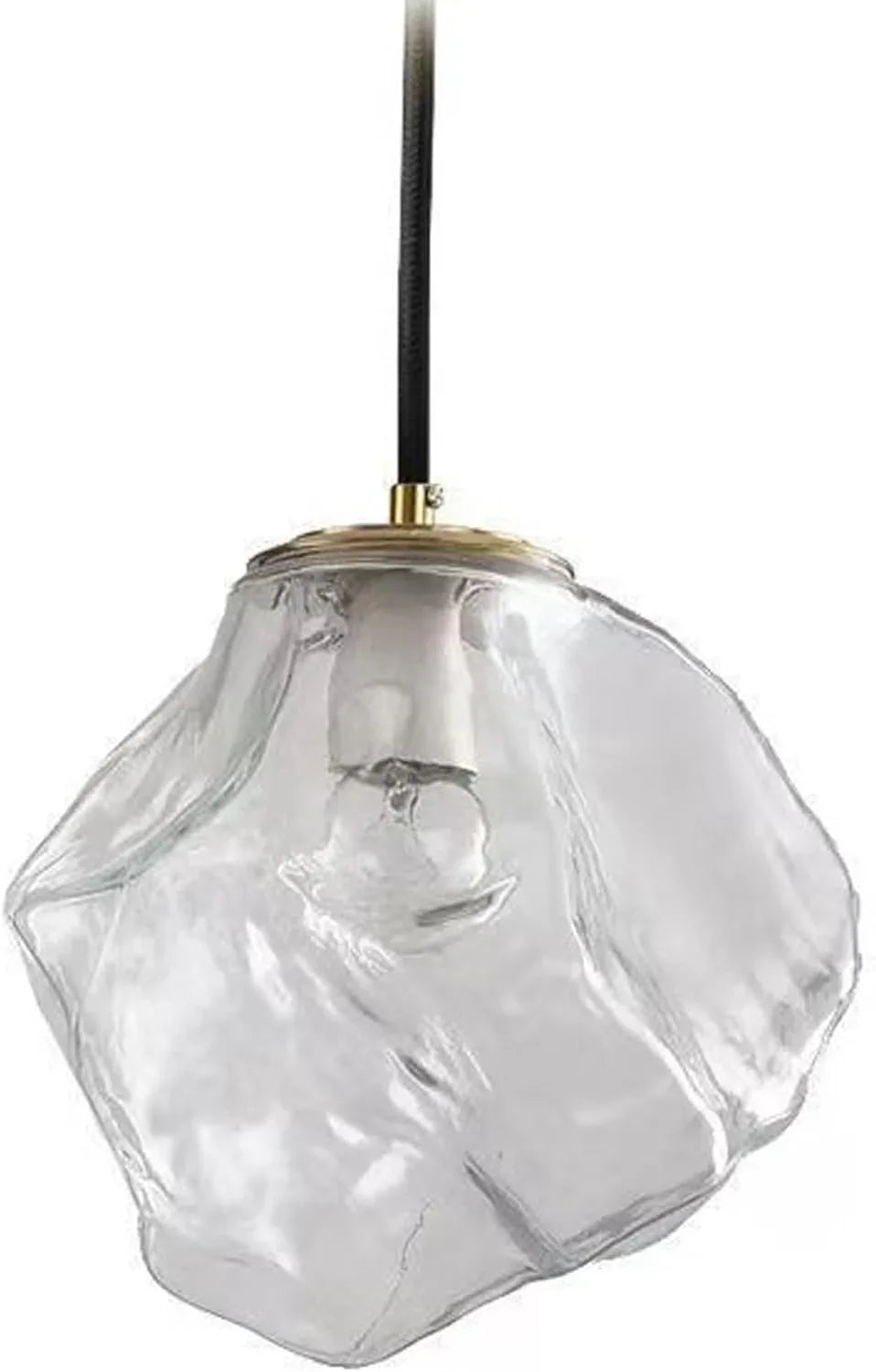 Audara-Crystal Pendant Light, Small-Sized Ice Cube-Shaped Decorative Bedroom Chandelier, Modern and Luxurious Style, Suitable for Various Spaces Such As Hotels, Kitchen Islands, Entryways, and Cafes