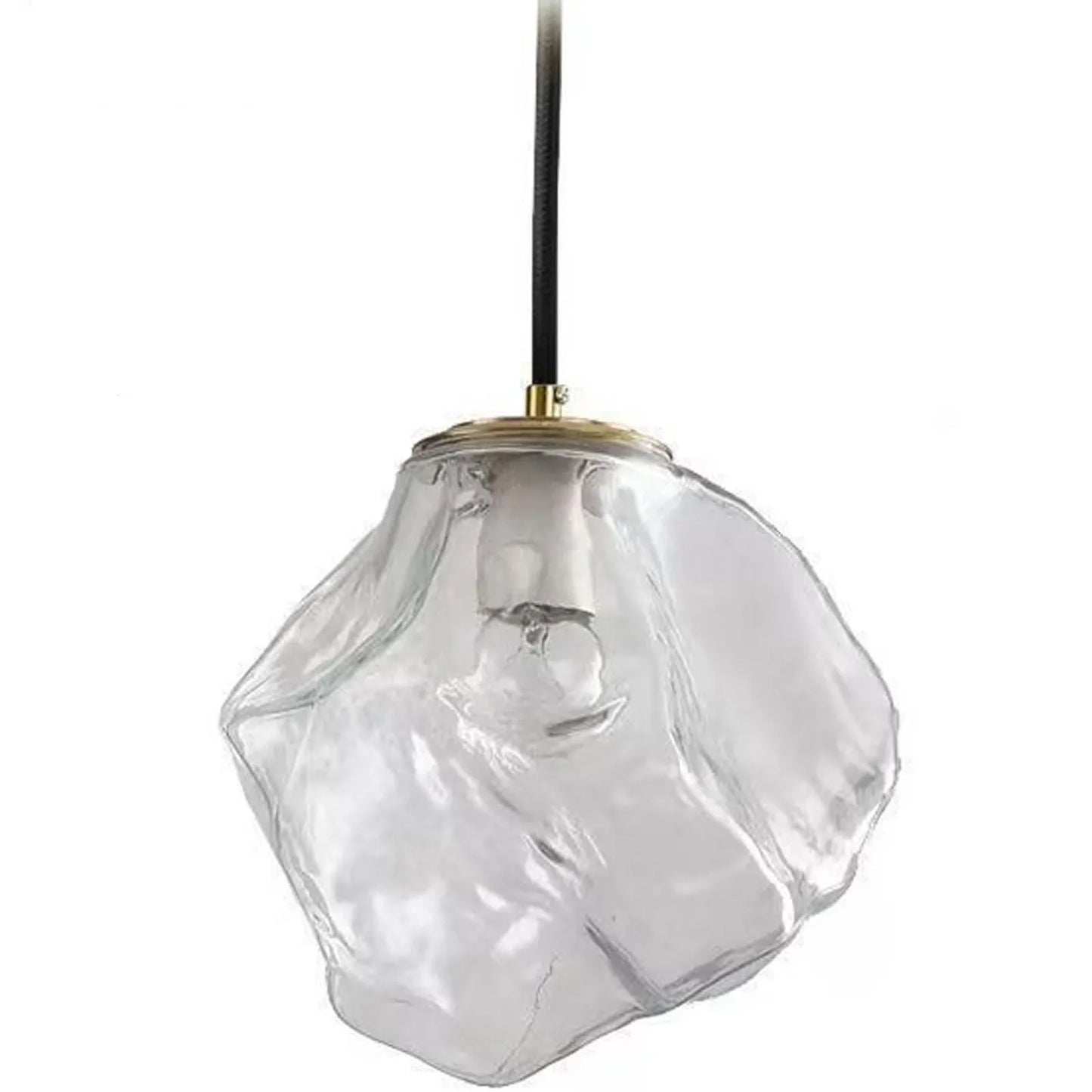 Audara-Crystal Pendant Light, Small-Sized Ice Cube-Shaped Decorative Bedroom Chandelier, Modern and Luxurious Style, Suitable for Various Spaces Such As Hotels, Kitchen Islands, Entryways, and Cafes B