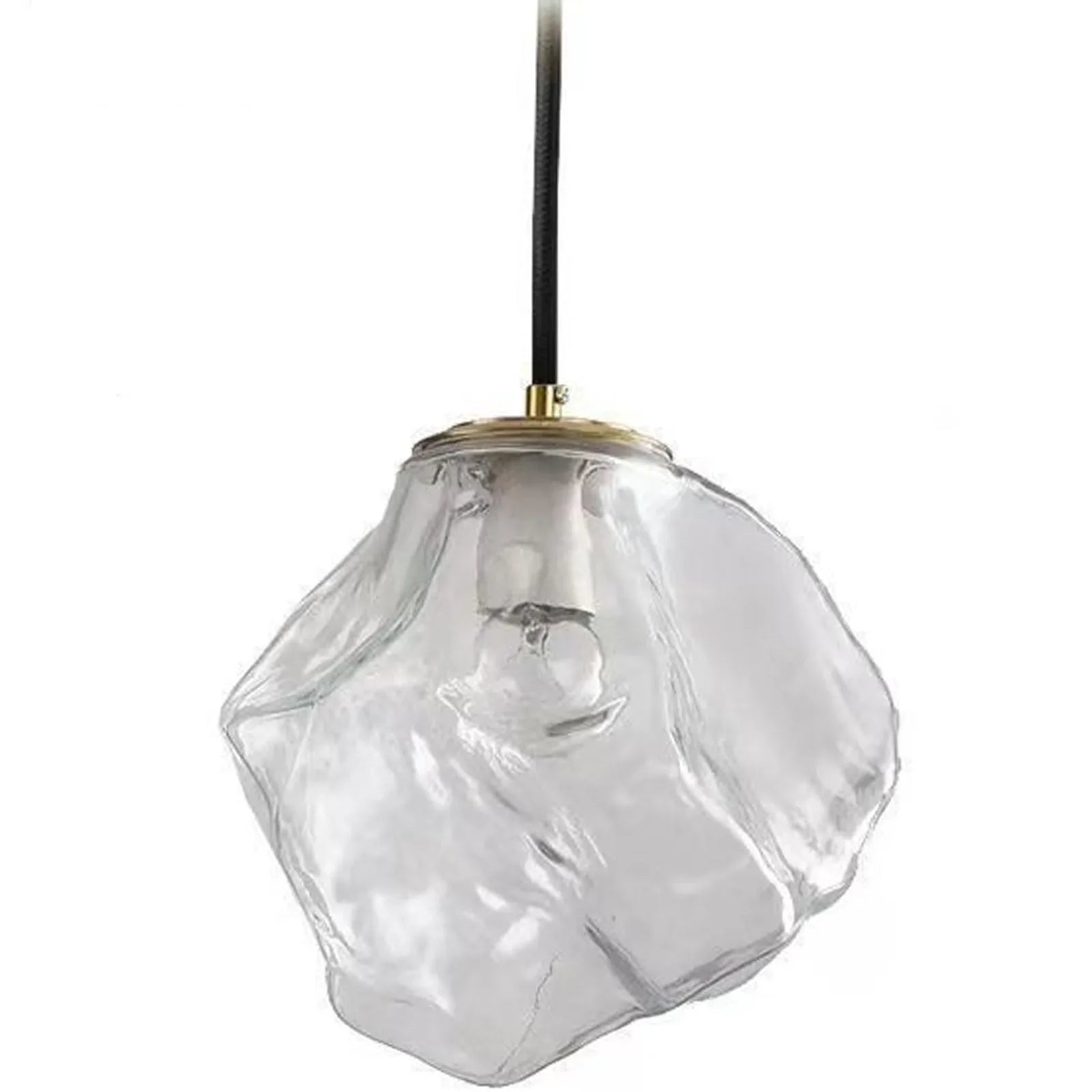 Audara-Crystal Pendant Light, Small-Sized Ice Cube-Shaped Decorative Bedroom Chandelier, Modern and Luxurious Style, Suitable for Various Spaces Such As Hotels, Kitchen Islands, Entryways, and Cafes B