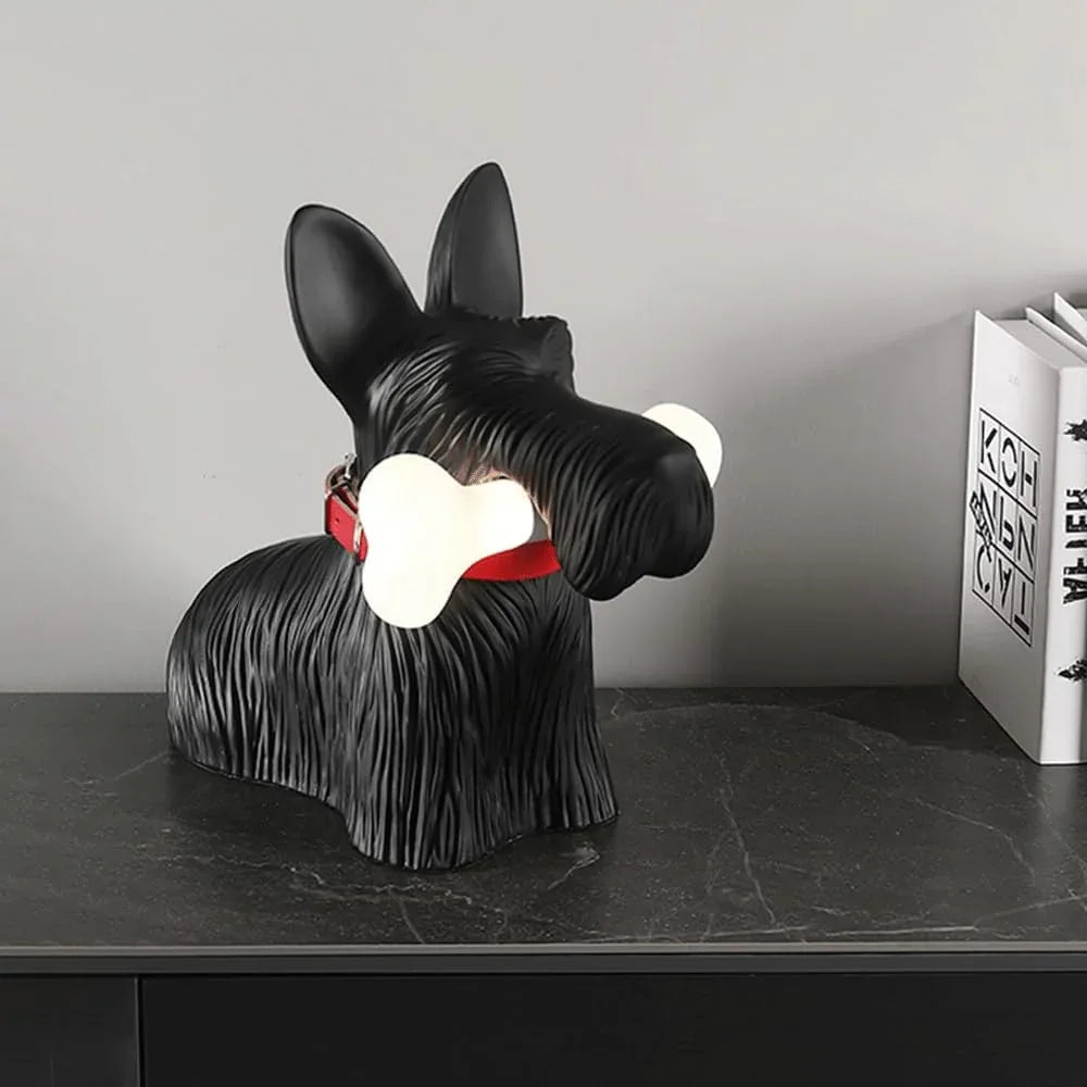 Audara-Italian Warm Bedside Desk Light Scandinavia Creative Puppy Resin Desk Lamp Living Room Counter Sofa Beside Study Room Table Lamp Office Showroom Club Decoration Lighting Fixture