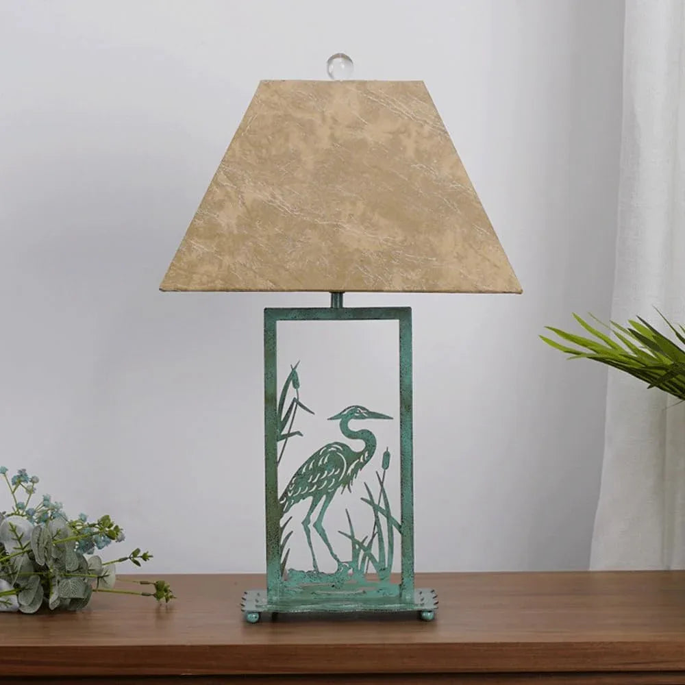 Audara-American Retro Dressing Table Bedroom Study Tea Room Desk Light Classic High-end Metal Parchment Desk Lamp Farmhouse Villa Restaurant Cafe Lighting Fixture Living Room Background Wall Table Lamp